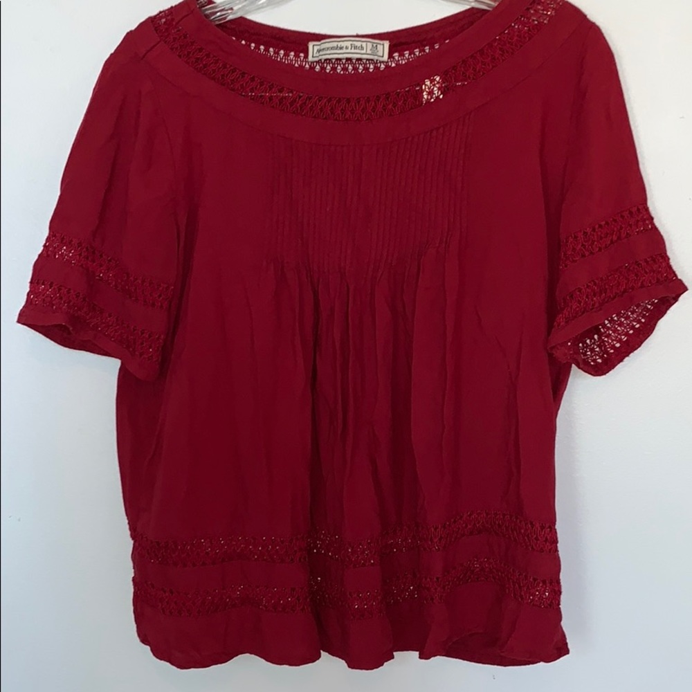 Abercrombie Red Blouse